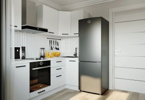 Кухонный гарнитур Белый Глянец 2200*1000 (Стол. 26мм) в Тарко-Сале - tarko-sale.ok-mebel.com | фото