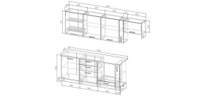 Кухонный гарнитур Белый Глянец 2550 (Стол. 26мм) в Тарко-Сале - tarko-sale.ok-mebel.com | фото 2
