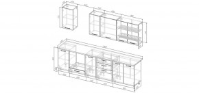 Кухонный гарнитур Белый Глянец 2800 (Стол. 38мм) в Тарко-Сале - tarko-sale.ok-mebel.com | фото 2