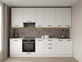 Кухонный гарнитур Белый Глянец 3000 h950 (Стол. 26мм) в Тарко-Сале - tarko-sale.ok-mebel.com | фото
