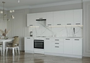 Кухонный гарнитур Белый Глянец 3000 (Стол. 38мм) в Тарко-Сале - tarko-sale.ok-mebel.com | фото