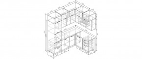 Кухонный гарнитур Фьюжн 2200*1700 (Стол. 26мм) в Тарко-Сале - tarko-sale.ok-mebel.com | фото 2