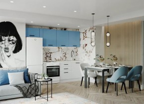 Кухонный гарнитур Капри 2550 (Стол. 26мм) в Тарко-Сале - tarko-sale.ok-mebel.com | фото