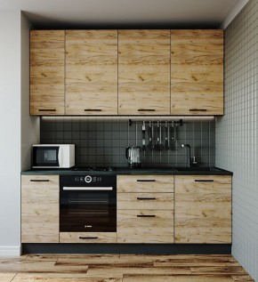 Кухонный гарнитур Крафт 2200 (Стол. 38мм) в Тарко-Сале - tarko-sale.ok-mebel.com | фото