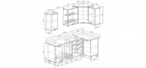 Кухонный гарнитур Меренга 2200*1000 (Стол. 26мм) в Тарко-Сале - tarko-sale.ok-mebel.com | фото 2