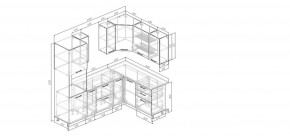 Кухонный гарнитур Меренга 2400*1600 (Стол. 26мм) в Тарко-Сале - tarko-sale.ok-mebel.com | фото 2
