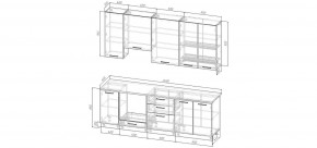 Кухонный гарнитур Меренга 2400 h950 (Стол. 26мм) в Тарко-Сале - tarko-sale.ok-mebel.com | фото 2