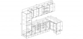 Кухонный гарнитур Меренга 3200*1400 (Стол. 38 мм) в Тарко-Сале - tarko-sale.ok-mebel.com | фото 2