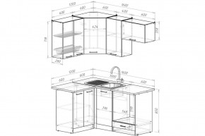 Кухонный гарнитур ТЕРЦИЯ Мега Прайм (1200*1600) в Тарко-Сале - tarko-sale.ok-mebel.com | фото 2