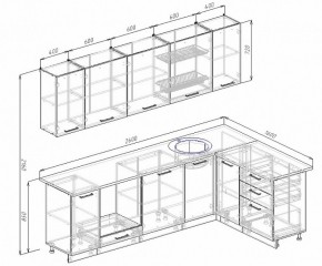 Кухонный гарнитур угловой Графика 2600х1600 (Стол. 26мм) в Тарко-Сале - tarko-sale.ok-mebel.com | фото 2