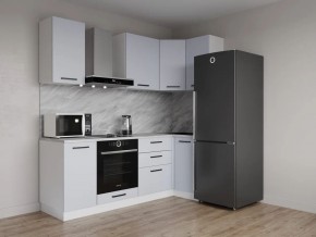 Кухонный гарнитур угловой Смоки 2200*1000 (Стол. 38 мм) в Тарко-Сале - tarko-sale.ok-mebel.com | фото