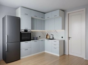 Кухонный гарнитур угловой Смоки 2200*1700 (Стол. 38мм) в Тарко-Сале - tarko-sale.ok-mebel.com | фото