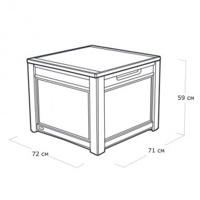 Квадратный сундук Cube Rattan 208 л в Тарко-Сале - tarko-sale.ok-mebel.com | фото 4