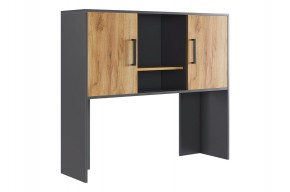 ЛАЙТ 2 Надстройка стола компьютерного (1200) графит в Тарко-Сале - tarko-sale.ok-mebel.com | фото