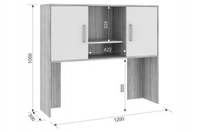 ЛАЙТ 2 Надстройка стола компьютерного (1200) в Тарко-Сале - tarko-sale.ok-mebel.com | фото 2