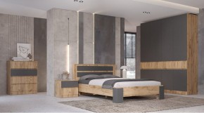 ЛЕНОРА Спальный гарнитур (модульный) графит в Тарко-Сале - tarko-sale.ok-mebel.com | фото