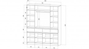 ЛЕНОРА Спальный гарнитур (модульный) графит в Тарко-Сале - tarko-sale.ok-mebel.com | фото 9