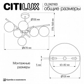 Люстра на штанге Citilux RONNY CL242163 в Тарко-Сале - tarko-sale.ok-mebel.com | фото 12
