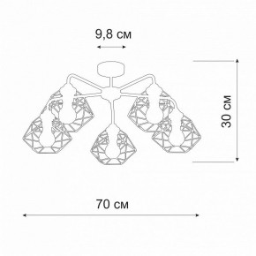 Люстра на штанге Vitaluce V4258 V4258-0/5PL в Тарко-Сале - tarko-sale.ok-mebel.com | фото 2