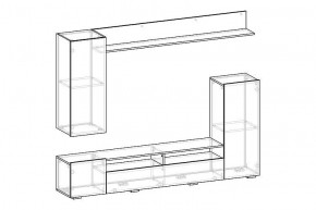 МИЯ Гостиная (дуб сонома/белый глянец) в Тарко-Сале - tarko-sale.ok-mebel.com | фото 2