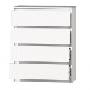 МС "Хилтон" Комод №1 800 (4 ящ.) белый текстурный в Тарко-Сале - tarko-sale.ok-mebel.com | фото 3