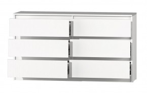 МС "Хилтон" Комод №5 1400 (6 ящ.) белый текстурный в Тарко-Сале - tarko-sale.ok-mebel.com | фото 3