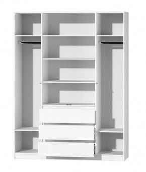МС "Хилтон" Шкаф №1 1600 (Белый текстурный) в Тарко-Сале - tarko-sale.ok-mebel.com | фото 3