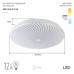 Накладной светильник Эра Slim SPB-6 Slim 8 12-4K в Тарко-Сале - tarko-sale.ok-mebel.com | фото 2