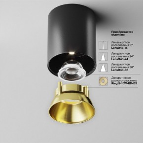 Накладной светильник Maytoni Alfa LED C064CL-12W4K-RD-B в Тарко-Сале - tarko-sale.ok-mebel.com | фото 3