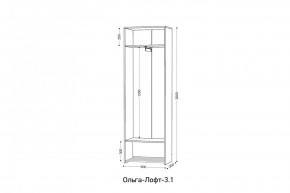 ОЛЬГА-ЛОФТ 3.1 Шкаф 2-х створчатый с зеркалом в Тарко-Сале - tarko-sale.ok-mebel.com | фото 3