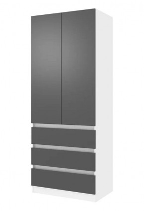 ПАРУС Шкаф 2-х ств. 800 (белый/графит) в Тарко-Сале - tarko-sale.ok-mebel.com | фото