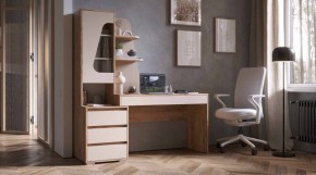 ПИФАГОР Стол компьютерный (дуб вотан/кашемир) в Тарко-Сале - tarko-sale.ok-mebel.com | фото