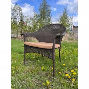 Плетеное кресло LV-140B-Brown с подушкой в комплекте в Тарко-Сале - tarko-sale.ok-mebel.com | фото 1