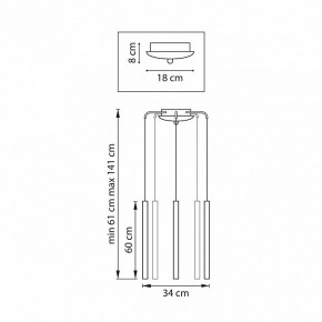 Подвесная люстра Lightstar Tubo L5T747347 в Тарко-Сале - tarko-sale.ok-mebel.com | фото 3