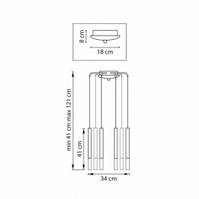 Подвесная люстра Lightstar Tubo L8T747133 в Тарко-Сале - tarko-sale.ok-mebel.com | фото 3