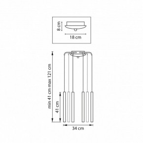 Подвесная люстра Lightstar Tubo L8T747247 в Тарко-Сале - tarko-sale.ok-mebel.com | фото 3