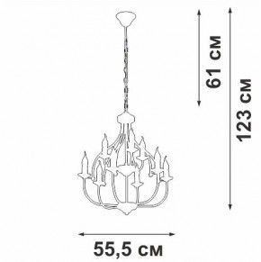 Подвесная люстра Vitaluce V1863 V1863-8/9 в Тарко-Сале - tarko-sale.ok-mebel.com | фото 3