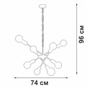 Подвесная люстра Vitaluce V4750 V4750-1/8 в Тарко-Сале - tarko-sale.ok-mebel.com | фото 2