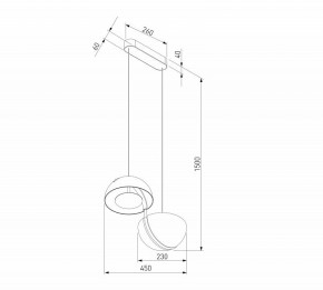 Подвесной светильник Eurosvet Emisfero 50083/2 LED золото в Тарко-Сале - tarko-sale.ok-mebel.com | фото 4