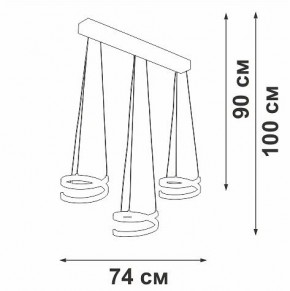 Подвесной светильник Vitaluce V3047 V3047-1/3S в Тарко-Сале - tarko-sale.ok-mebel.com | фото 4