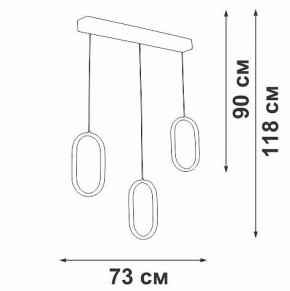 Подвесной светильник Vitaluce V3049 V3049-0/3S в Тарко-Сале - tarko-sale.ok-mebel.com | фото 4