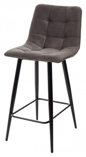 Полубарный стул CHILLI-QB графит #14, велюр / черный каркас (H=66cm) М-City в Тарко-Сале - tarko-sale.ok-mebel.com | фото