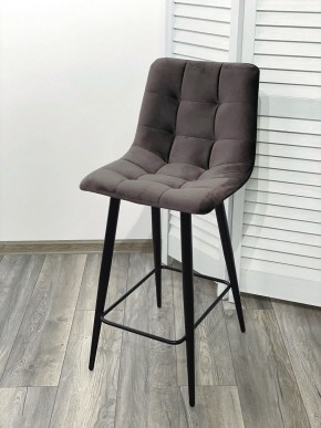 Полубарный стул CHILLI-QB графит #14, велюр / черный каркас (H=66cm) М-City в Тарко-Сале - tarko-sale.ok-mebel.com | фото 2