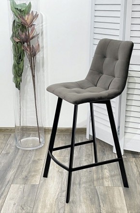 Полубарный стул CHILLI-QB SQUARE графит #14, велюр / черный каркас (H=66cm) М-City в Тарко-Сале - tarko-sale.ok-mebel.com | фото 2
