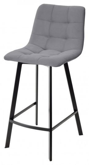 Полубарный стул CHILLI-QB SQUARE серый #27, велюр / черный каркас (H=66cm) М-City в Тарко-Сале - tarko-sale.ok-mebel.com | фото