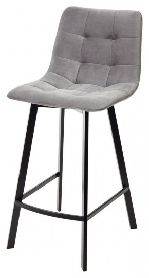 Полубарный стул CHILLI-QB SQUARE светло-серый #26, велюр / черный каркас (H=66cm) М-City в Тарко-Сале - tarko-sale.ok-mebel.com | фото