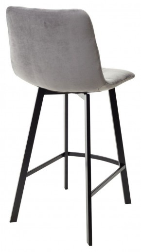 Полубарный стул CHILLI-QB SQUARE светло-серый #26, велюр / черный каркас (H=66cm) М-City в Тарко-Сале - tarko-sale.ok-mebel.com | фото 4