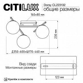 Потолочная люстра Citilux Dorsy CL223132 в Тарко-Сале - tarko-sale.ok-mebel.com | фото 12