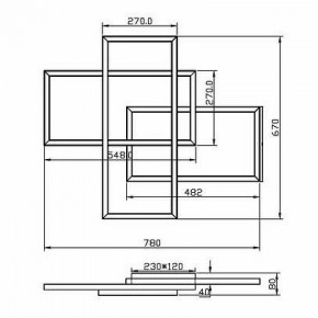 Потолочная люстра Maytoni Line MOD016CL-L80BK в Тарко-Сале - tarko-sale.ok-mebel.com | фото 2