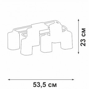Потолочная люстра Vitaluce V3092 V3092-1/6PL в Тарко-Сале - tarko-sale.ok-mebel.com | фото 4